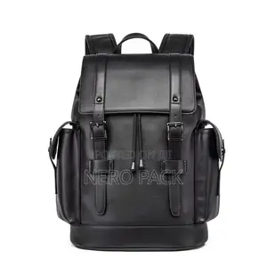 Luxury PU Leather Bag for Men’s Business, Travel Laptop Backpack