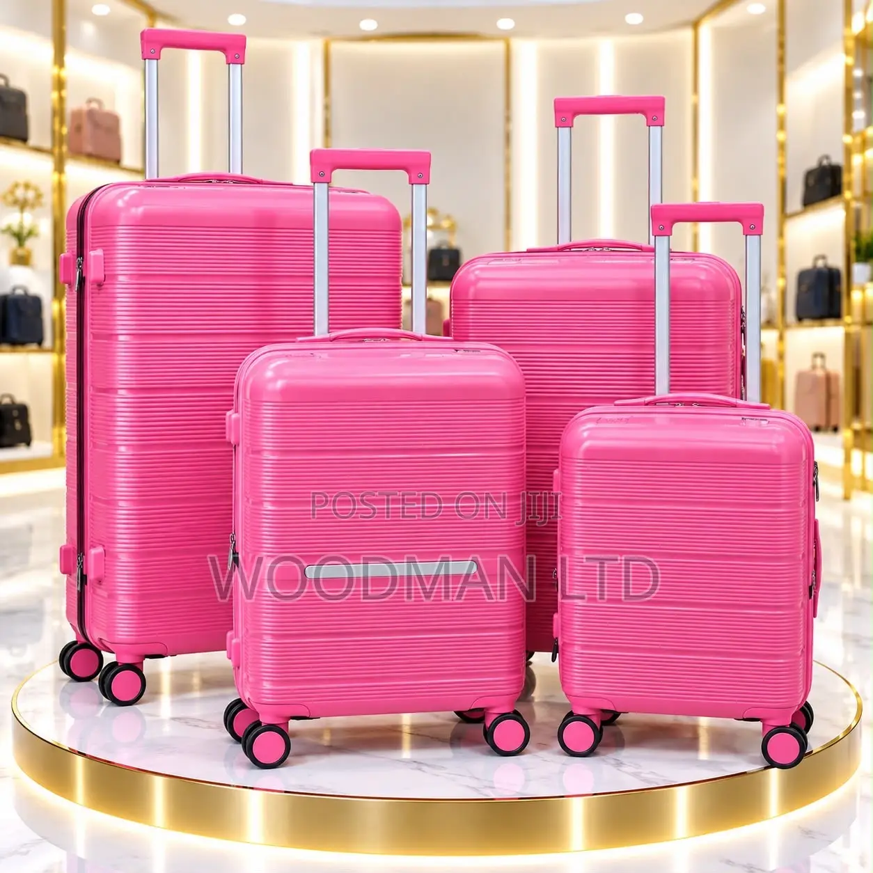 Plastic Unbreakable 4set Luggage, New Size Design