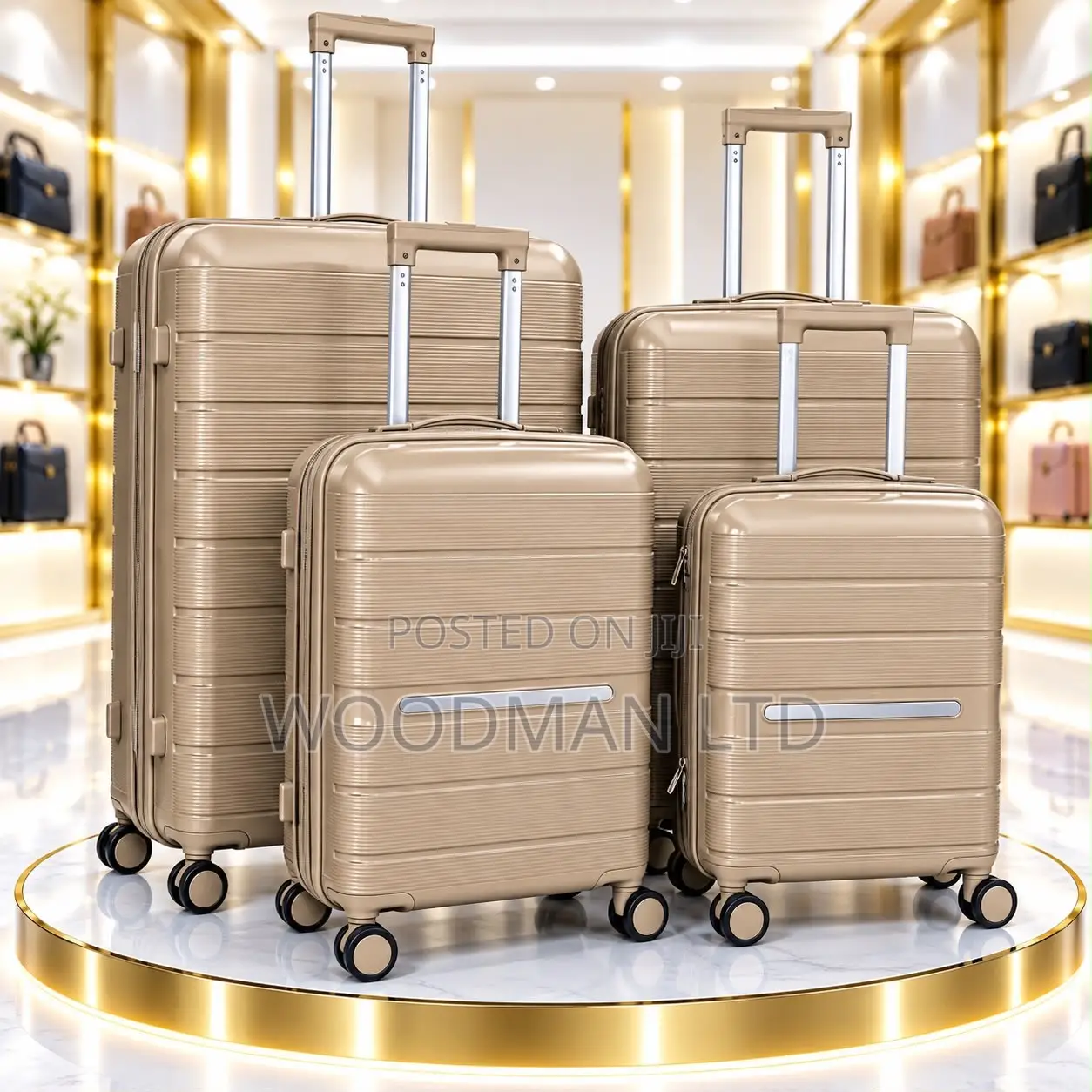 Plastic Unbreakable 4set Luggage, New Size Design