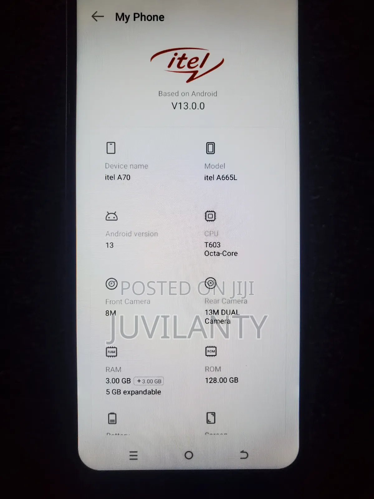 Itel A70 128 GB Blue