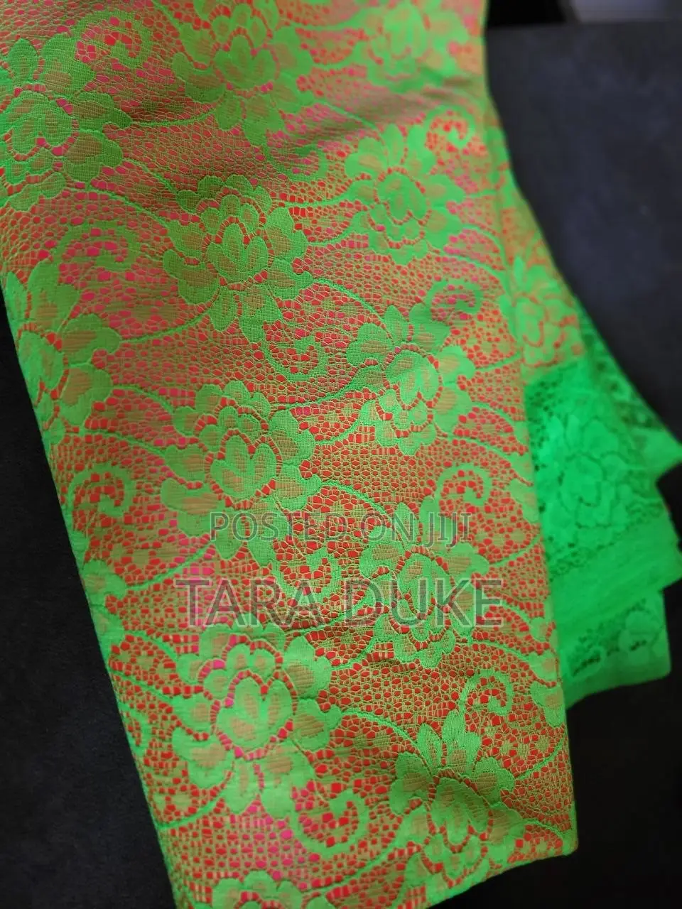 Vibrant Two Tone Floral Lace 4 Yards