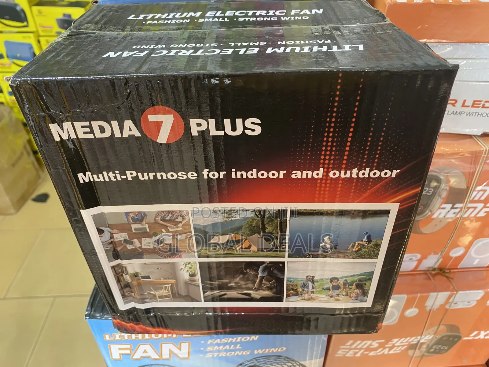 Multipurpose Indoor and Outdoor Rechargeable Fan