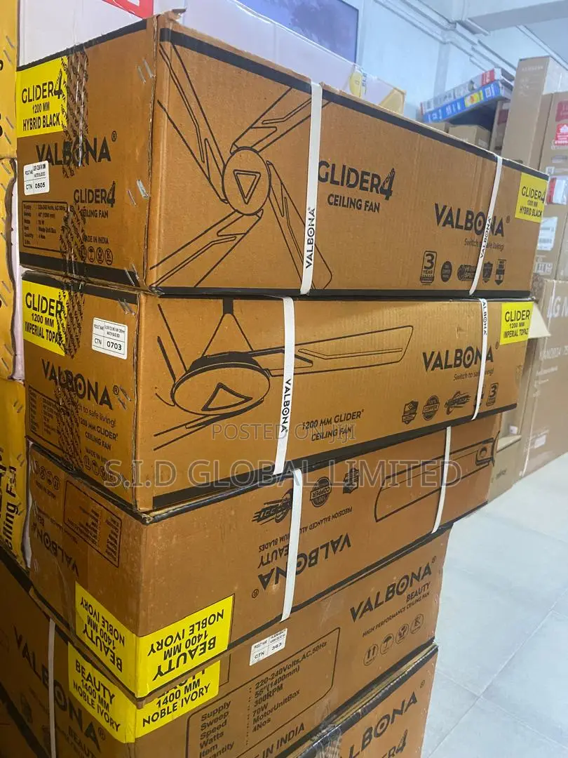 Original Valbone Ceiling Fan 1200mm (48'')-4 Blades Aluminium -Strong