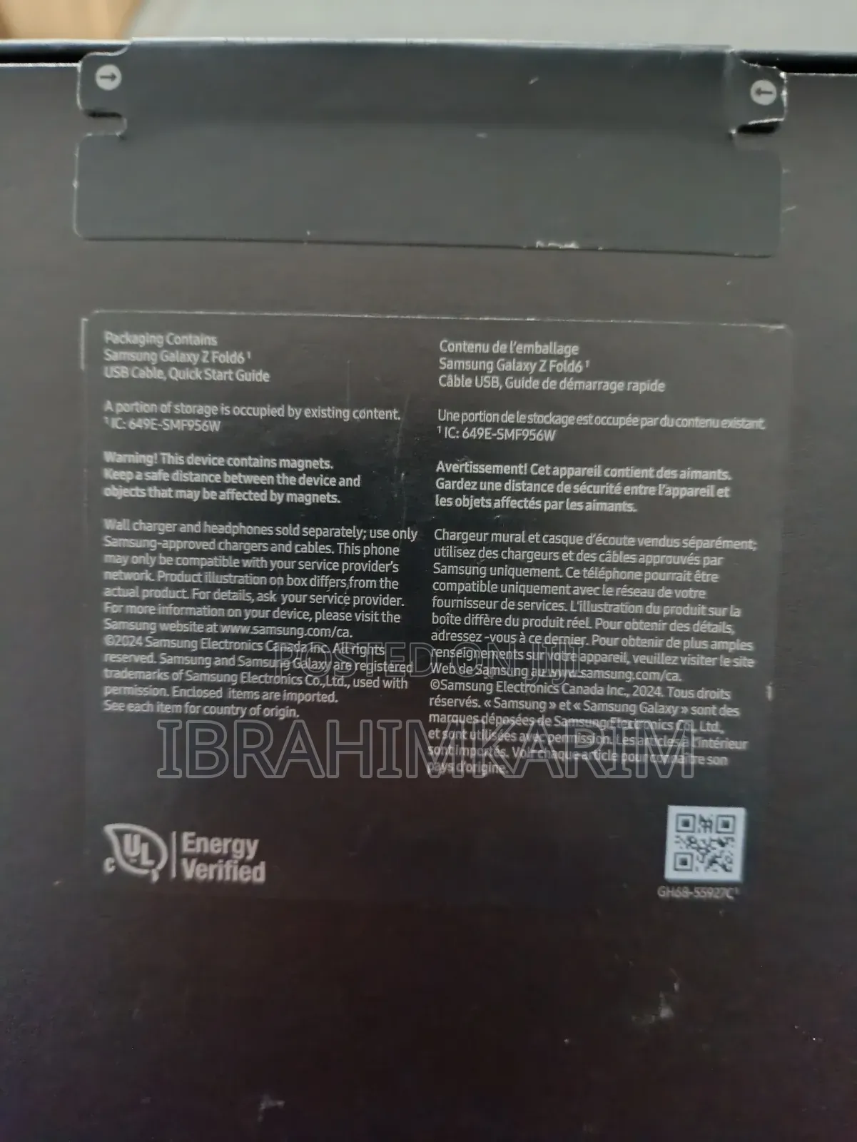 New Samsung Galaxy Z Fold6 256 GB Gray