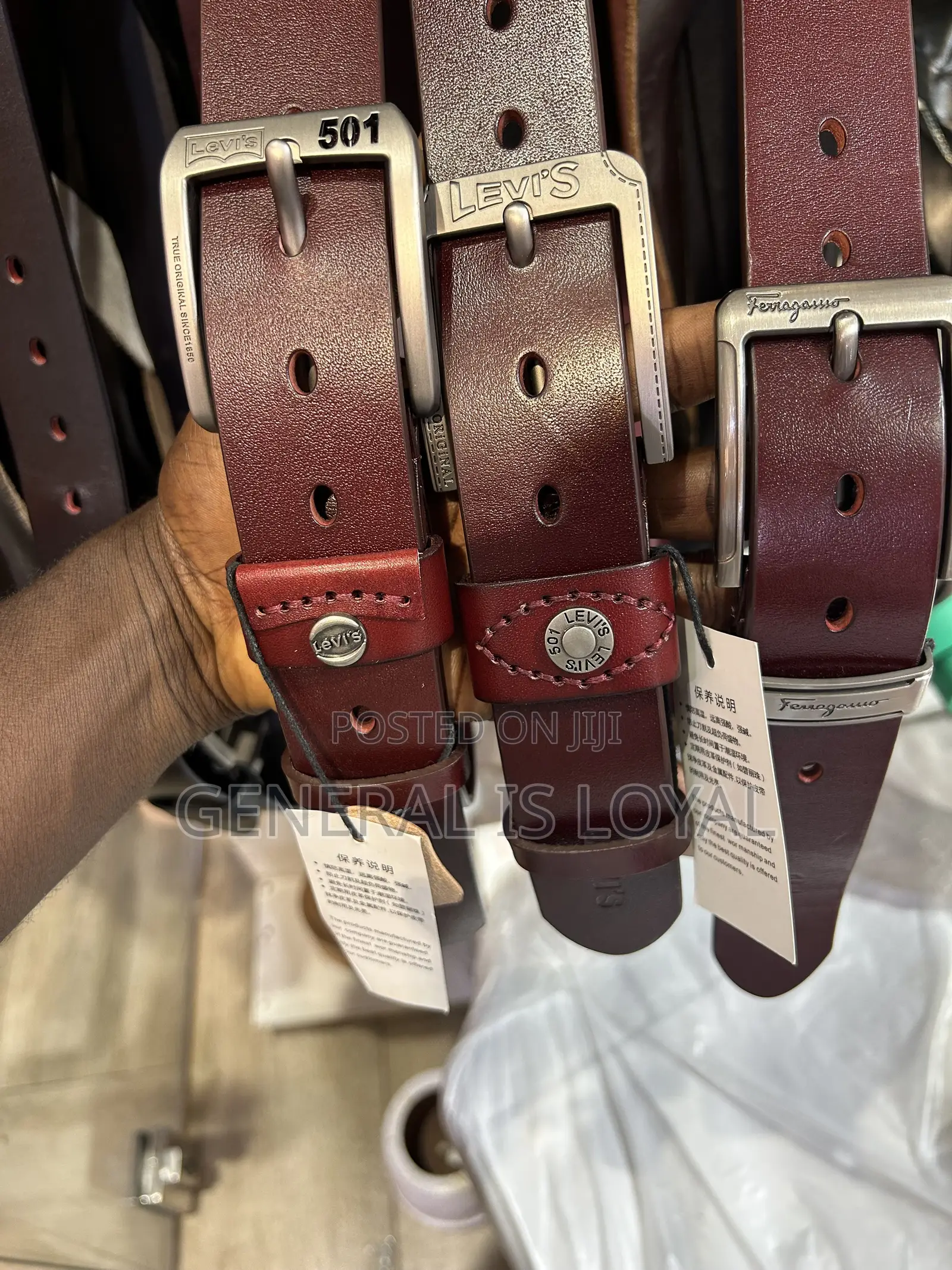 Coffee Color Levi’s Leather Men Belt