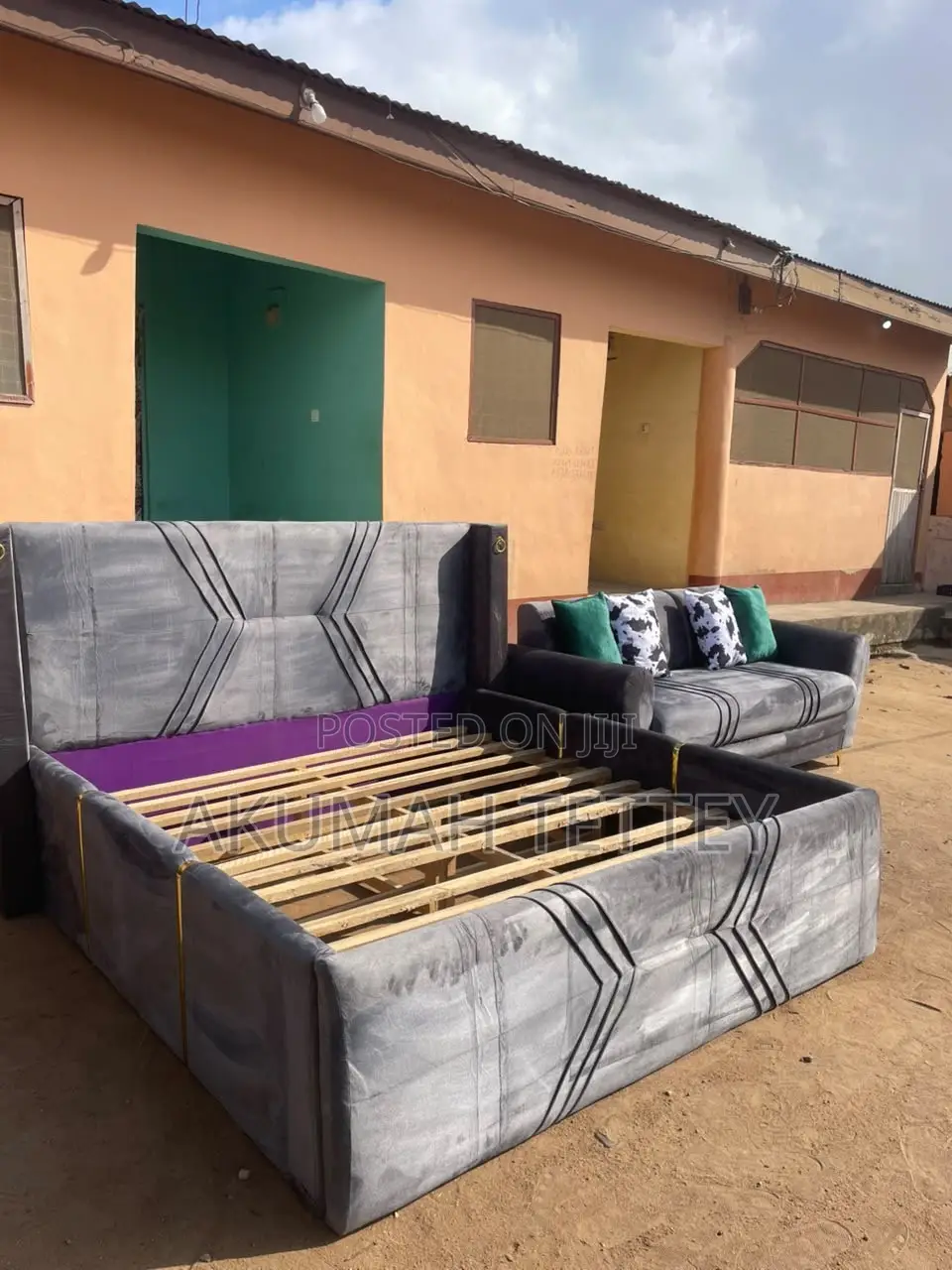 Queen Size Bed Frame With High Quality 3in One Sofa Chair