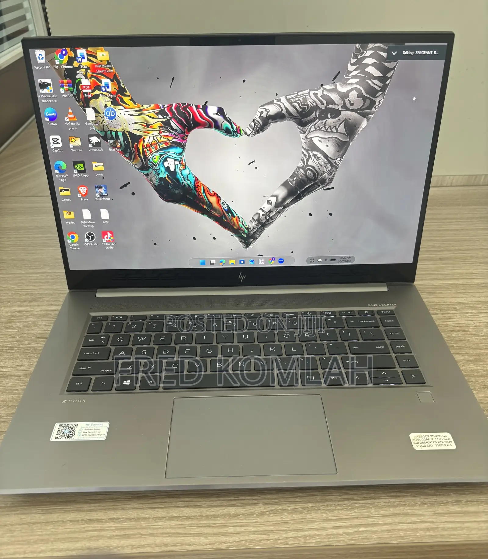Laptop HP ZBook Studio G8 32GB Intel Core i7 SSD 512GB