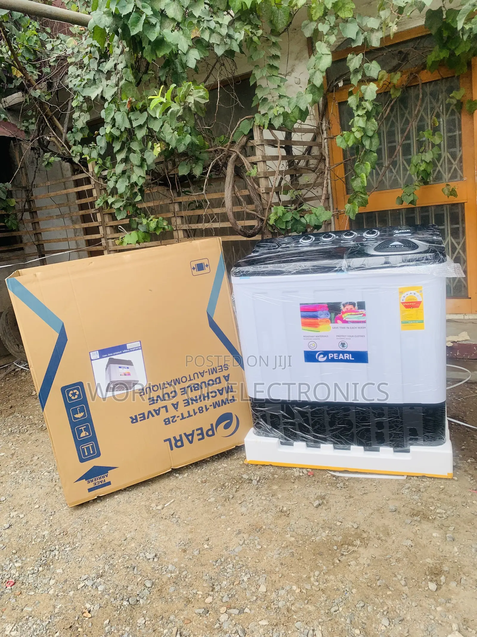 18kg Top Load Twin Tub Semi Automatic Pearl White