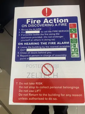 Fire Action Sign