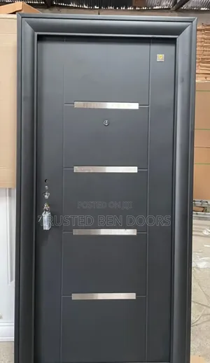 Paladin Turkey Single Security Smooth Black Doors With Locks and Keys