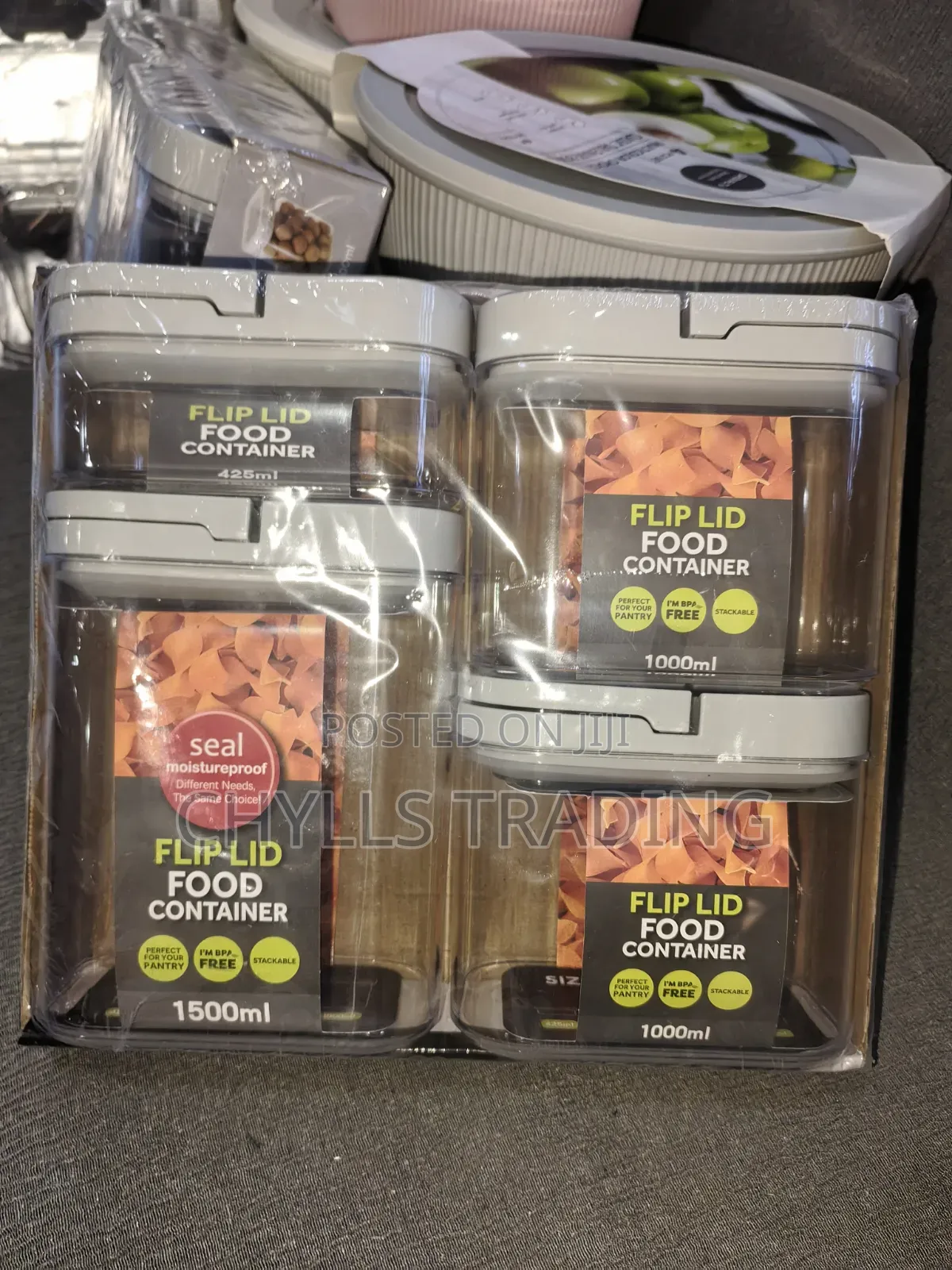 Flip Lid Food Container Set – 4 Pieces