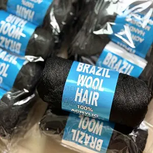 12 Bundles Brazilian Kinky Hair Machine Yarn – Crochet & Braiding Hair