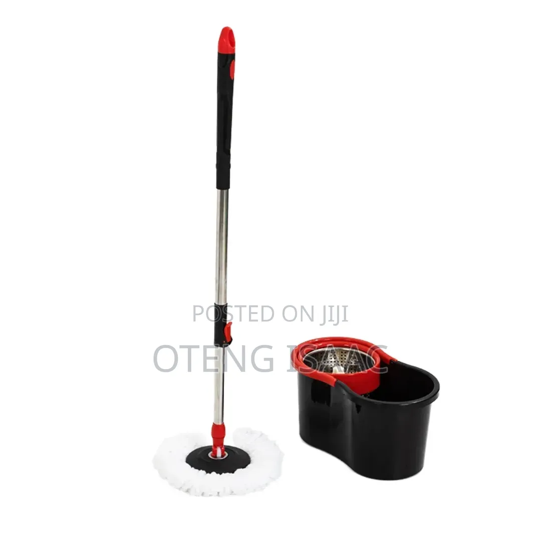 Foot Pedal Spin Mop Bucket Set With 360° Rotating Microfiber Head