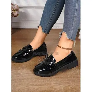 Ladies Bow-Knot Loafer- Black