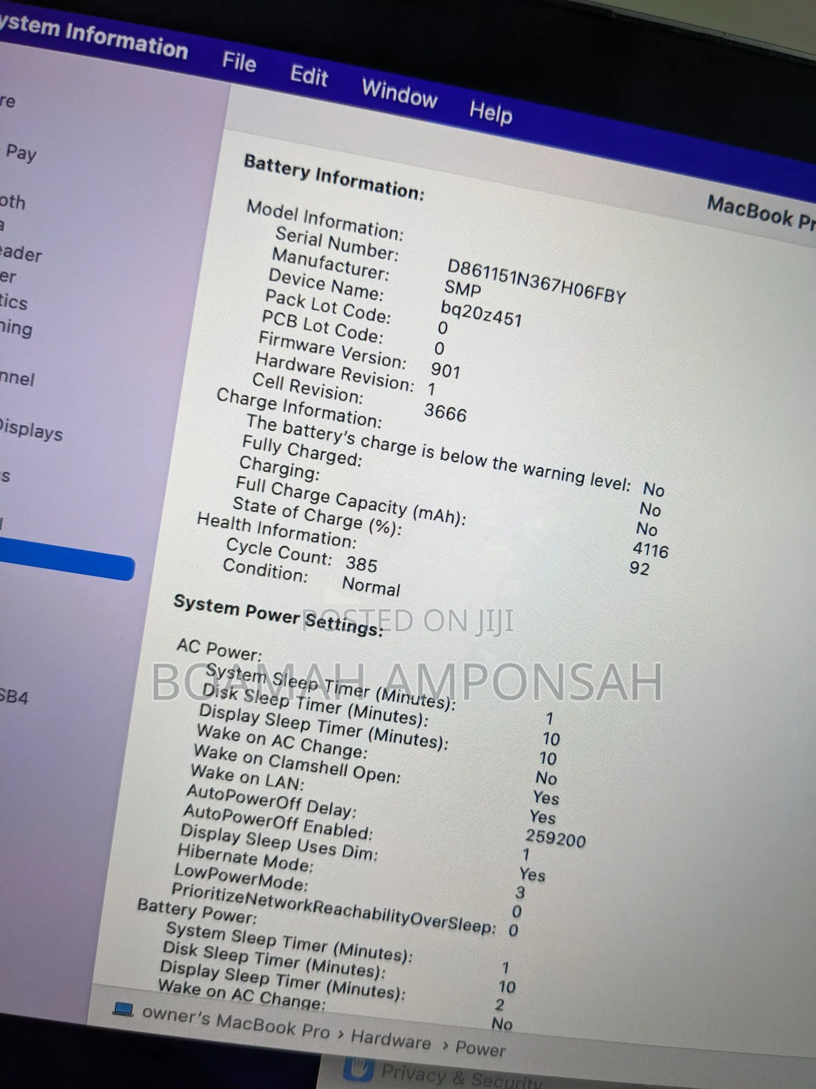 Laptop Apple MacBook Pro 2017 16GB Intel Core i5 SSD 512GB