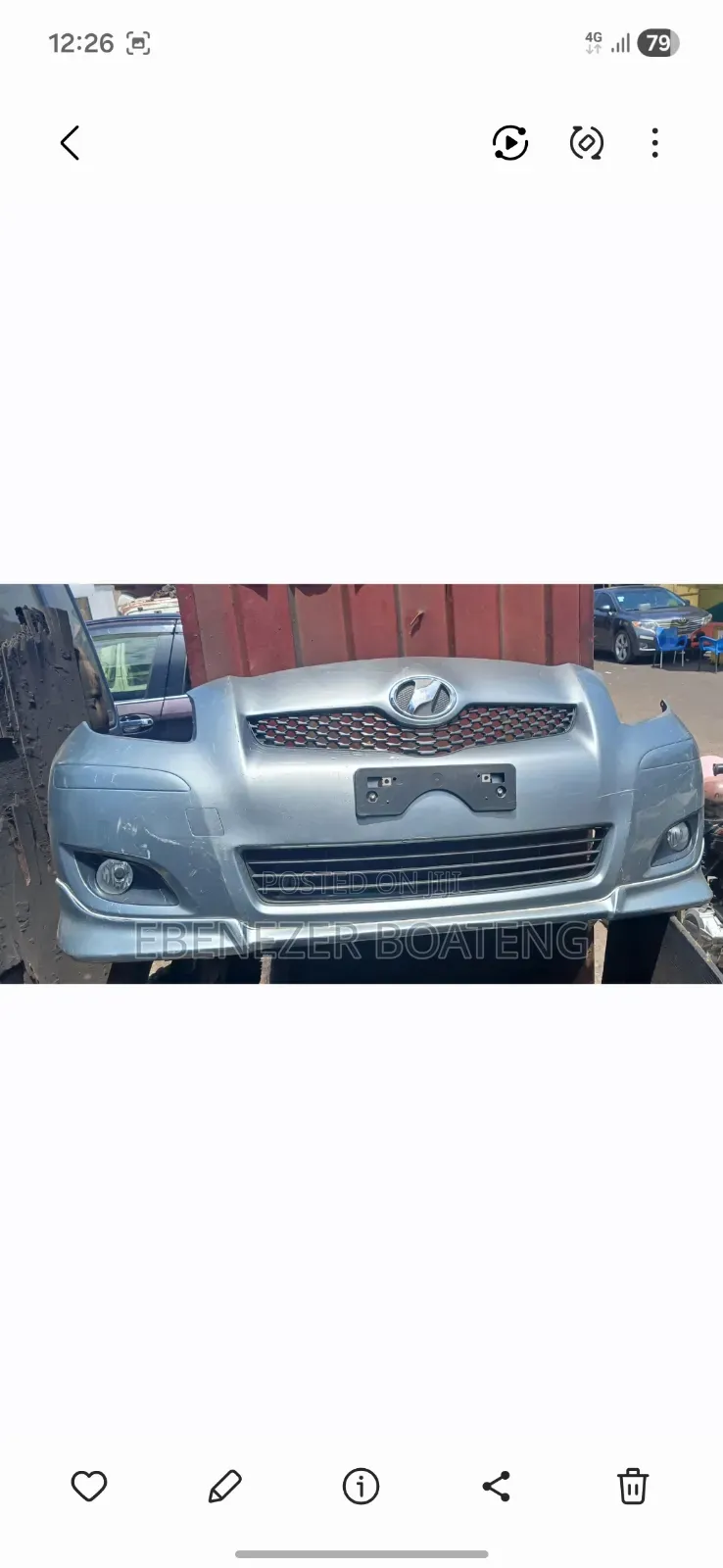 Toyota Vitz 2010 Sports Front Bumper Complete Home Use Neat One