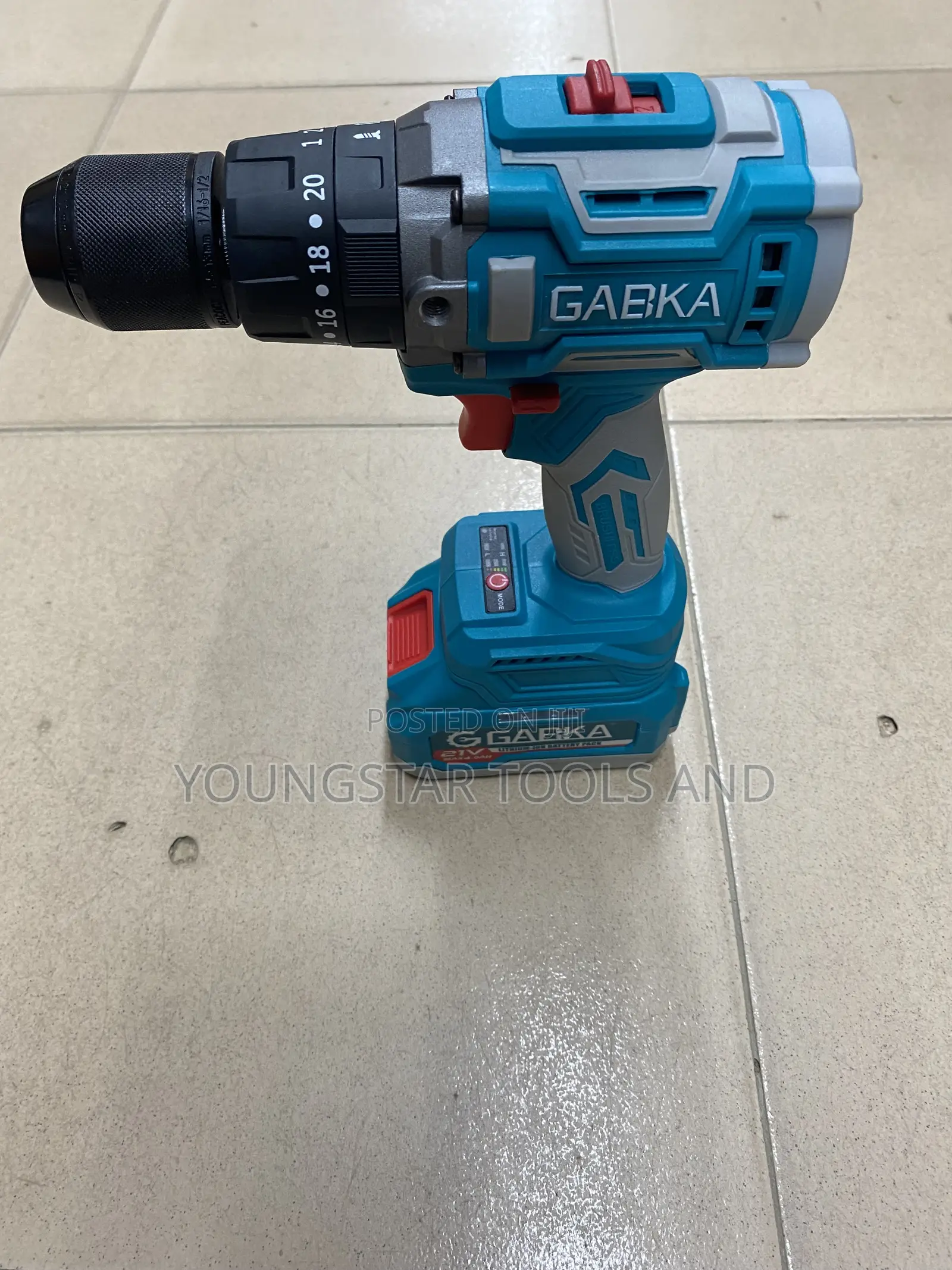 GABKA 21V Cordless Lithium-Ion Impact Drill (GA-88239) - Brand New