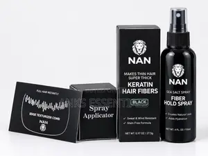 NAN Black Keratin Hair Fibers – Hair Thickening Fiber