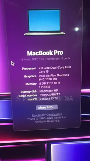 Laptop Apple MacBook Pro 2017 8GB Intel Core i5 SSD 128GB