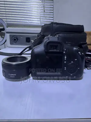 Used Canon 4000d With 55mm Prime Lens and Promate Bag.