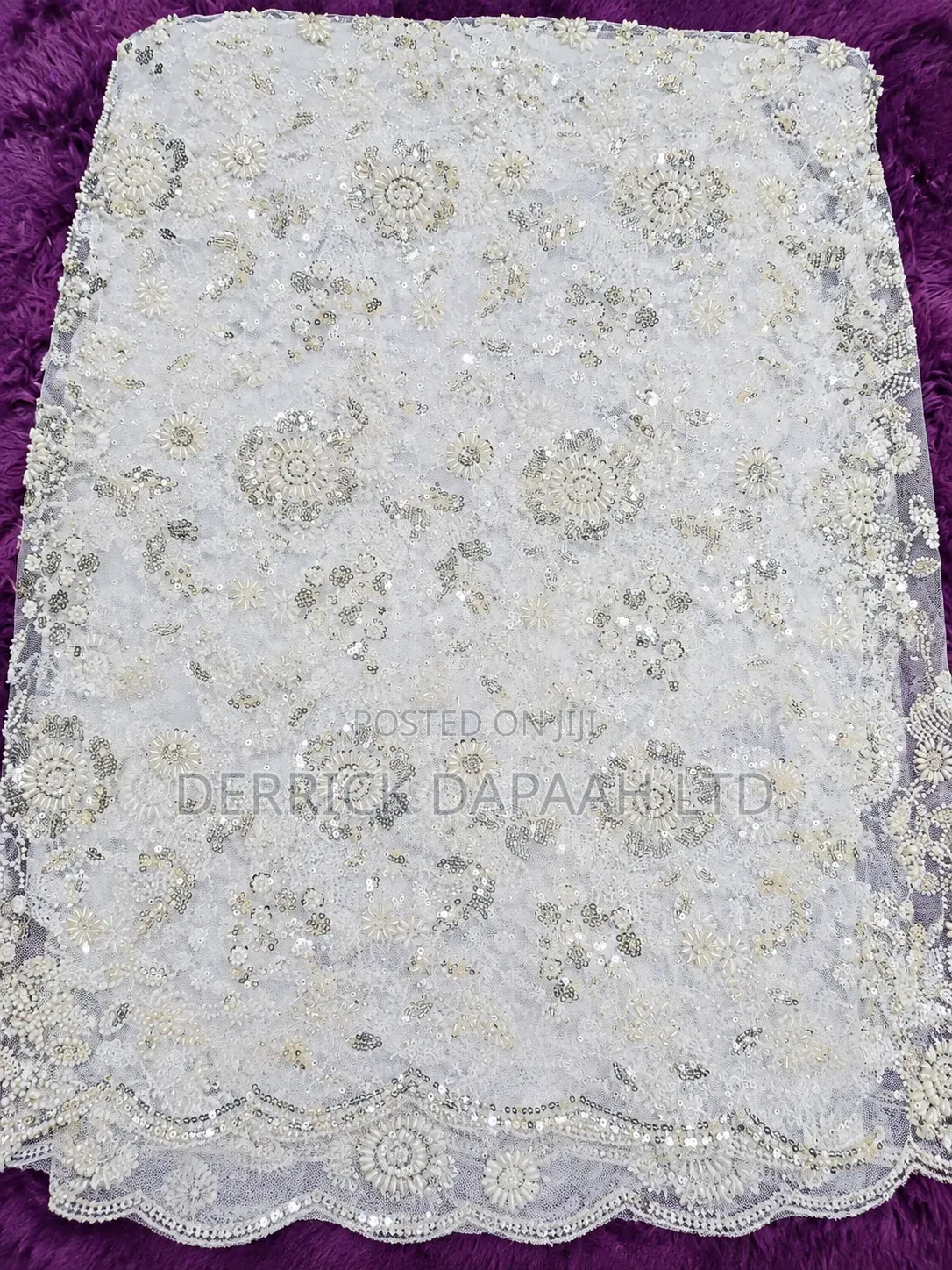White Beaded Lace (3 Yards)