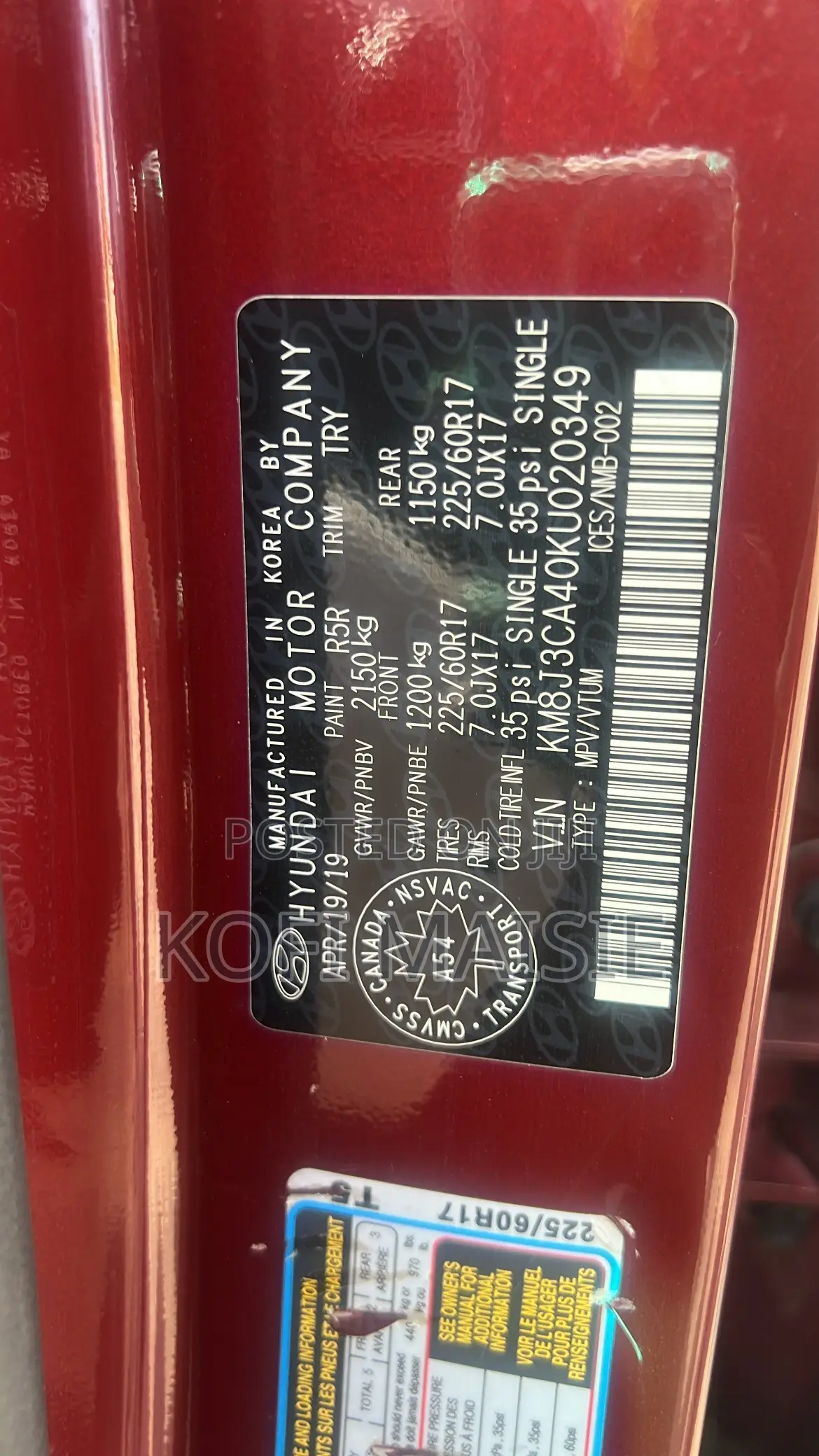 Hyundai Tucson SE AWD 2020 Red