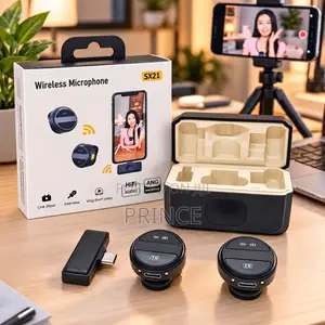 SX21 Wireless Phone Microphone With Charging Case