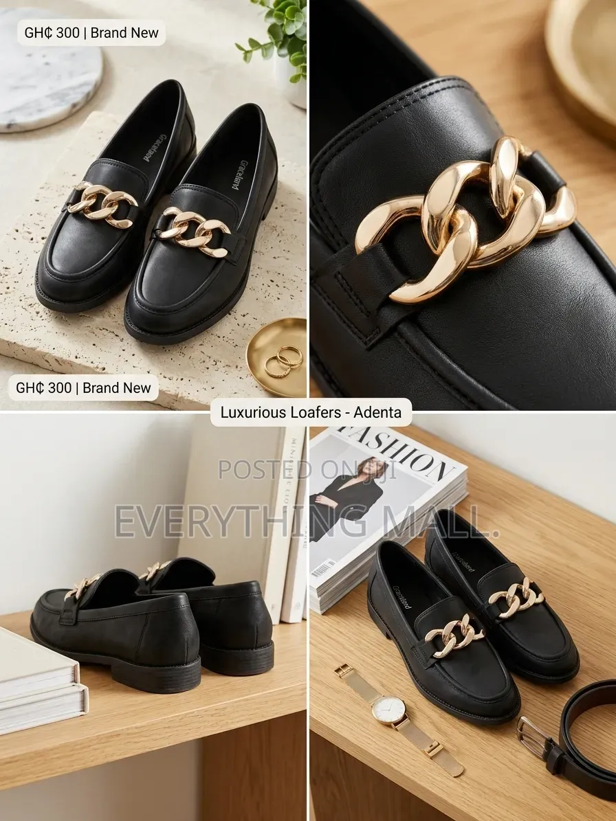 Brand New Graceland Black Chain Loafers (Size 40 Unisex)