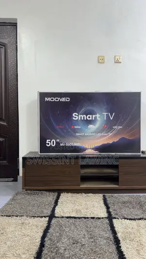 Brand New 50’ TV and Wooden Stand for Sale