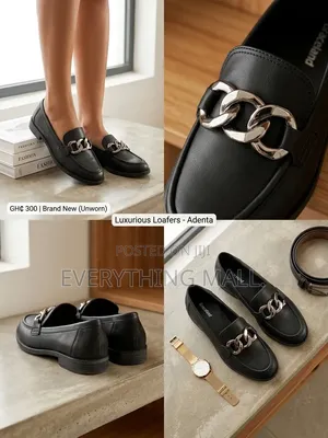 Brand New Graceland Black Chain Loafers (Size 40 Unisex)