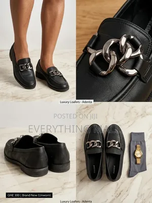 Brand New Graceland Black Chain Loafers (Size 40 Unisex)
