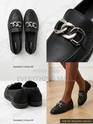 Brand New Graceland Black Chain Loafers (Size 40 Unisex)