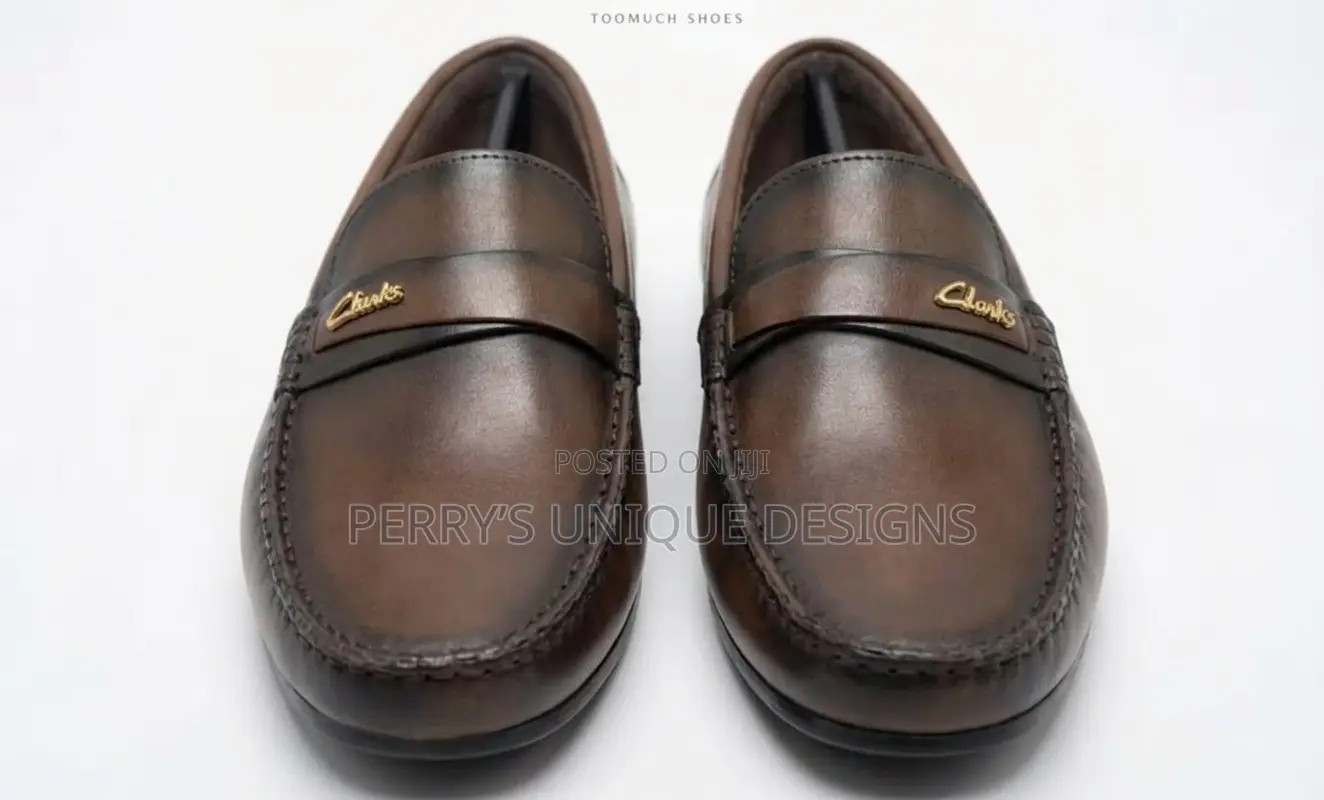 Men's Premium Coffee Leather Loafers – Slip-on Shoes
