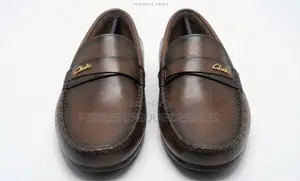 Men's Premium Coffee Leather Loafers – Slip-on Shoes