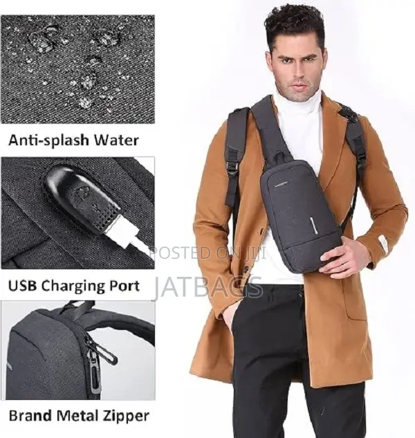 Kingsons Waterproof Chest Sling Crossbody SideBag (Free Delivery)
