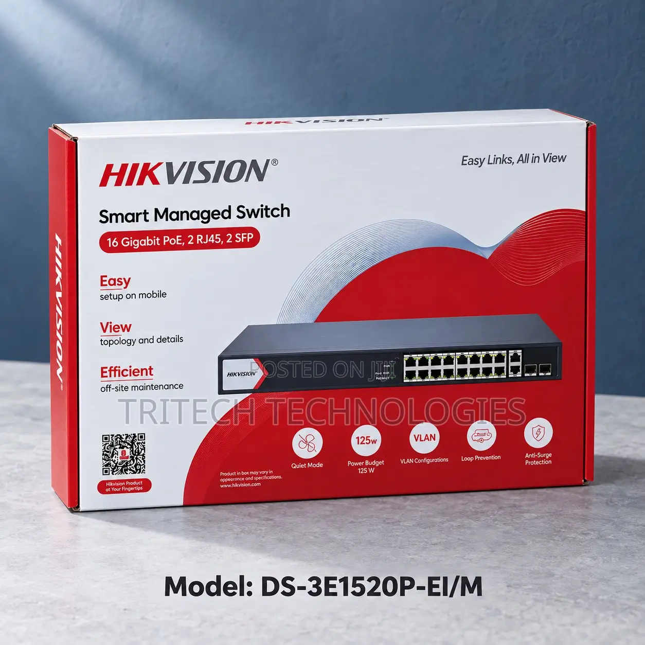 Hikvision Ds-3e1520p-Ei/M 16 Port Gigabit Smart POE Switch
