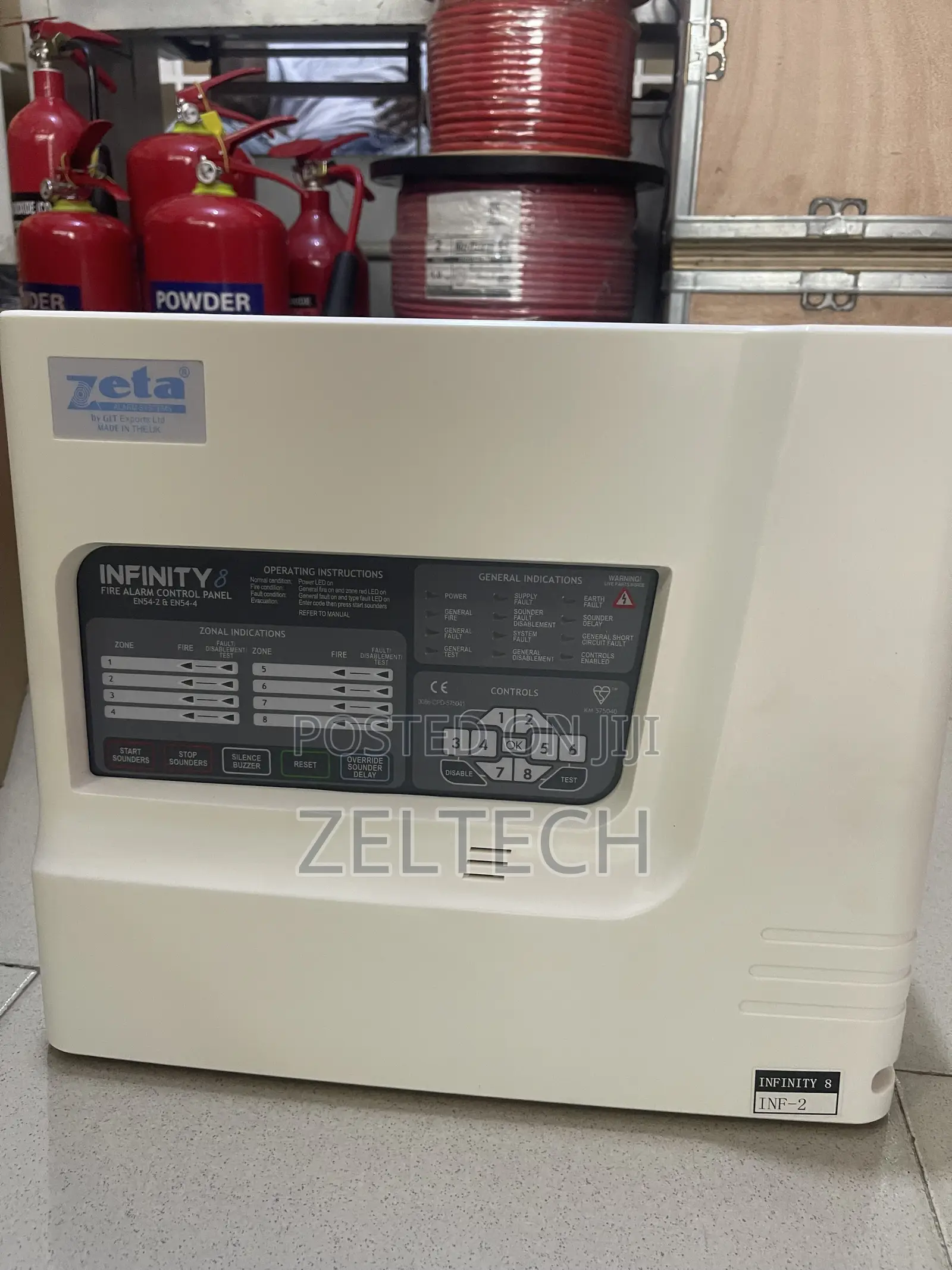Zeta UK 2 Zone ,4 Zone, 8 Zone Fire Alarm Panel