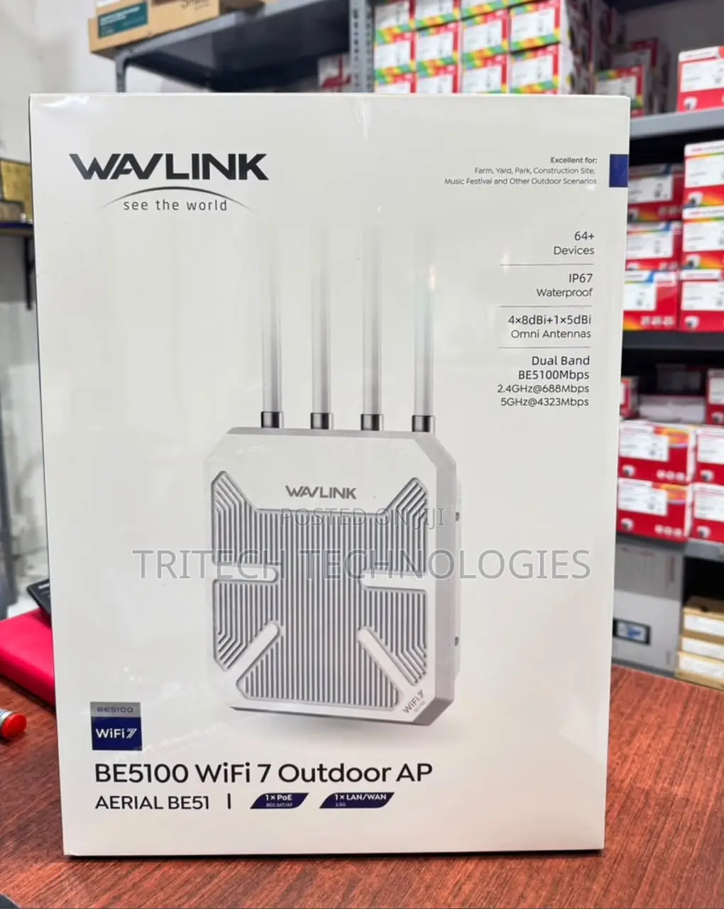 Wavelink Aerial BE51 / WL-WIN573HBE2 BE5100 Wi-Fi 7 Outdoor Access P