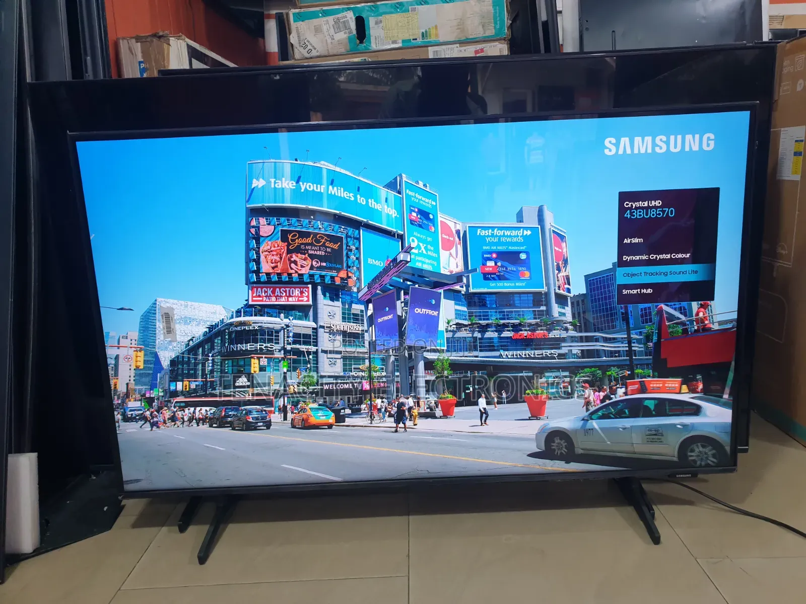 43"airslim Samsung Crystal Uhd HDR 4k Smart Satellite TV