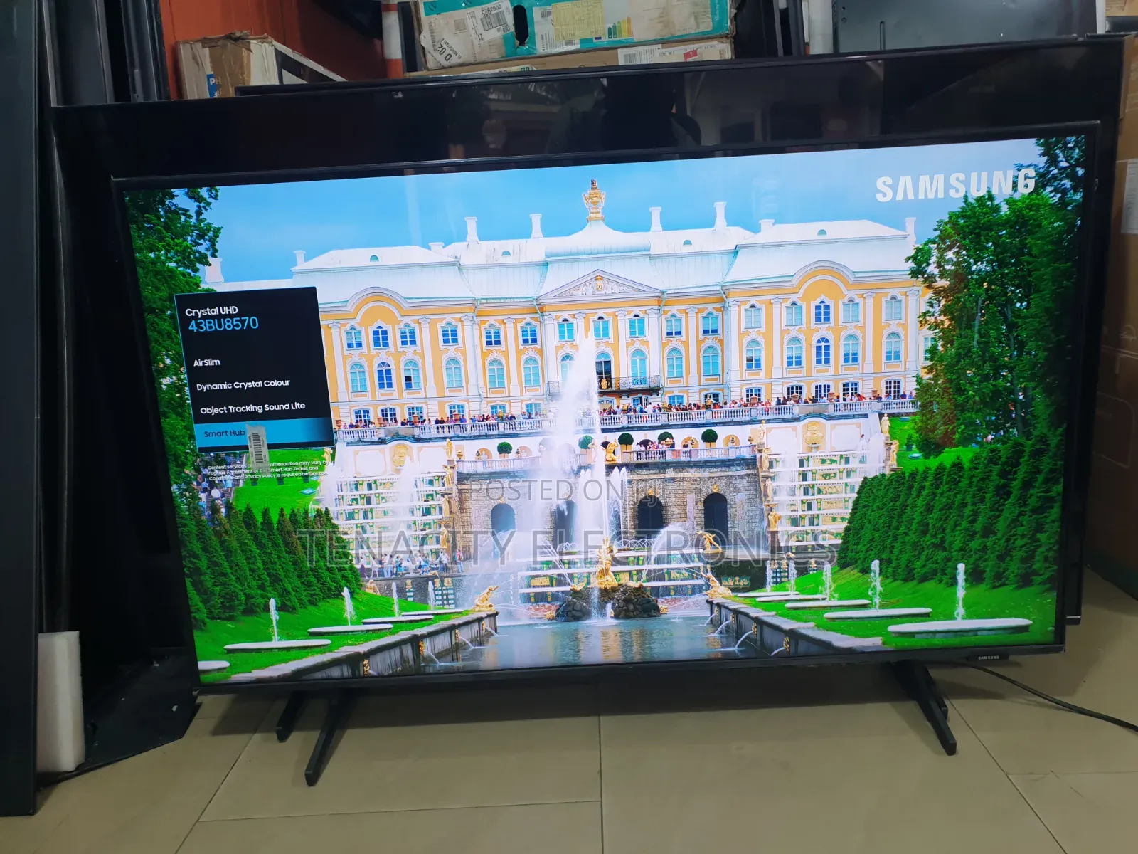 43"airslim Samsung Crystal Uhd HDR 4k Smart Satellite TV