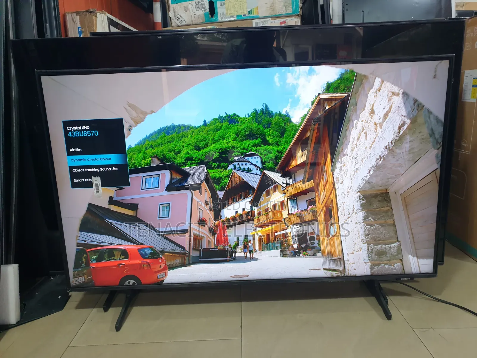 43"airslim Samsung Crystal Uhd HDR 4k Smart Satellite TV