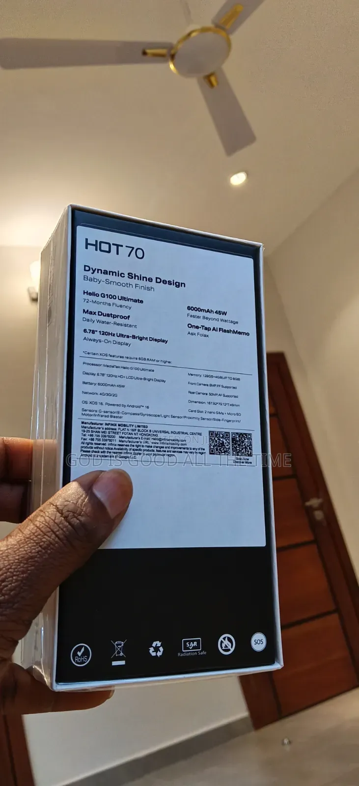 New Infinix Hot 70 128 GB Silver