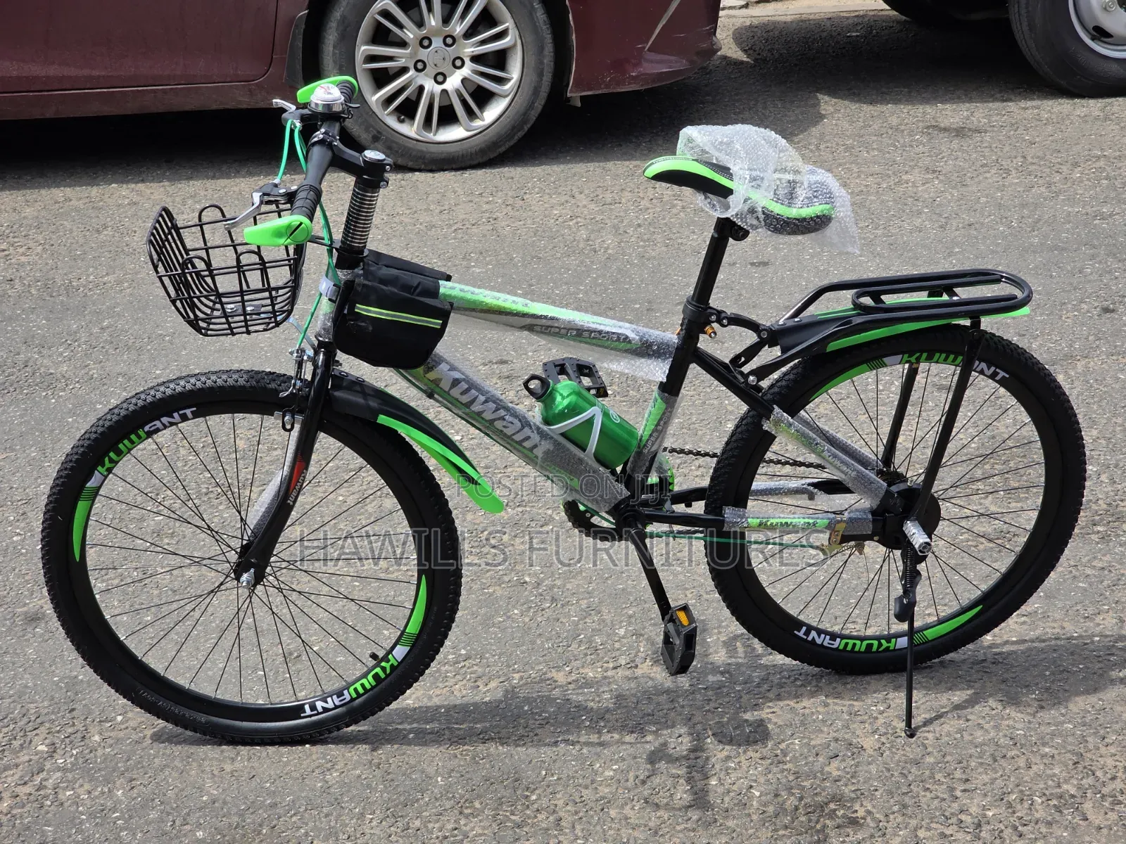 12-16yrs Bicycle With Cargo Rack and Front Busket
