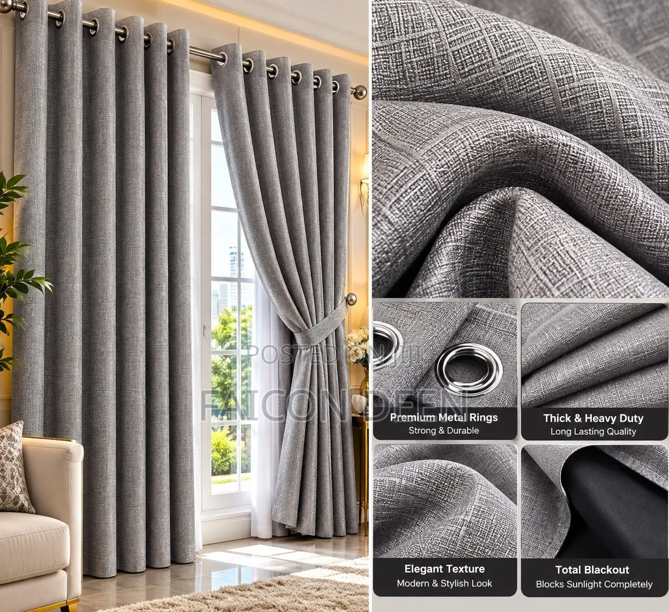 Elegant Sunblocking Blackout Curtains for Homes Hotels ,Airbnb,lodges