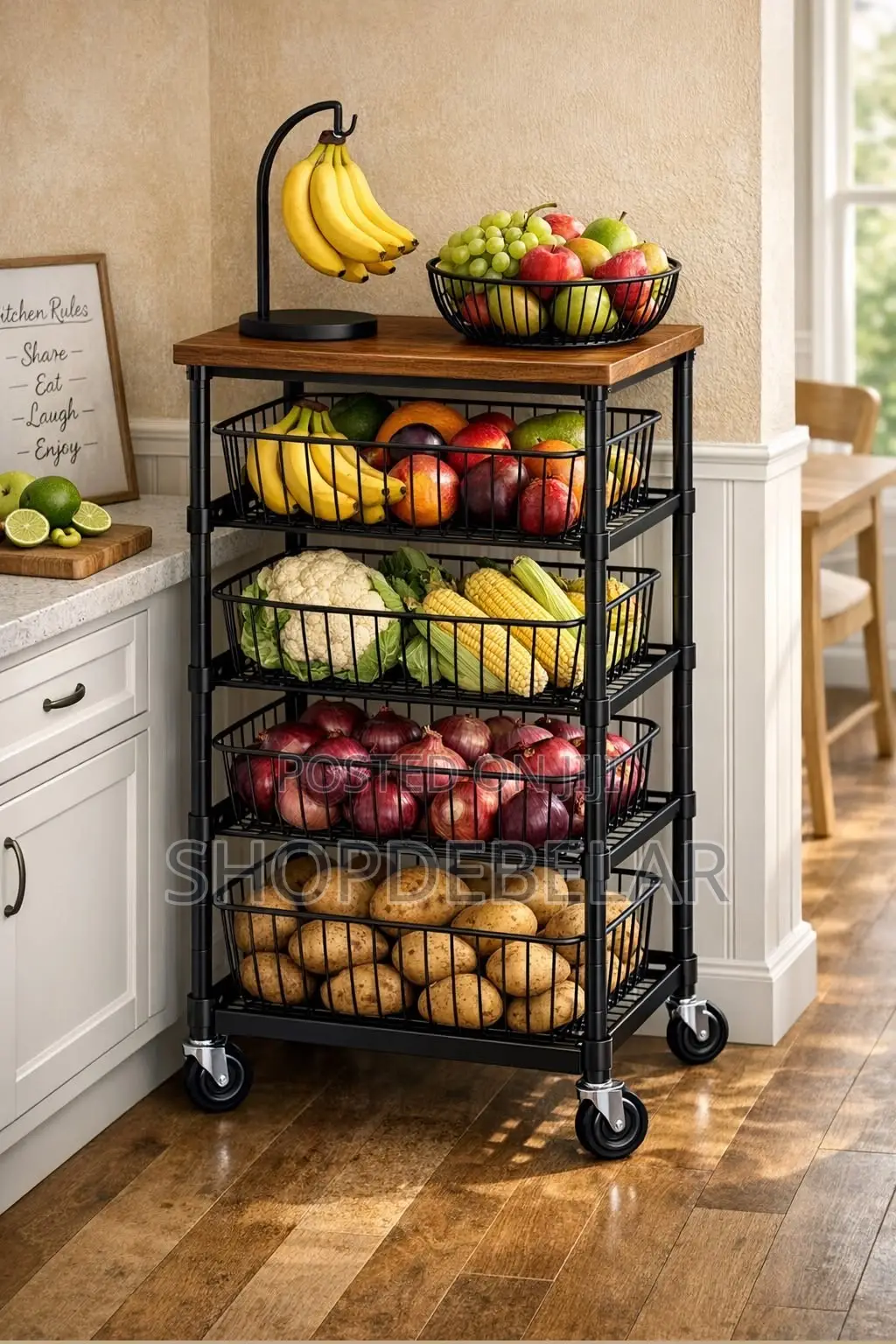 Multipurpose 5 Steps Kitchen Storage Rack