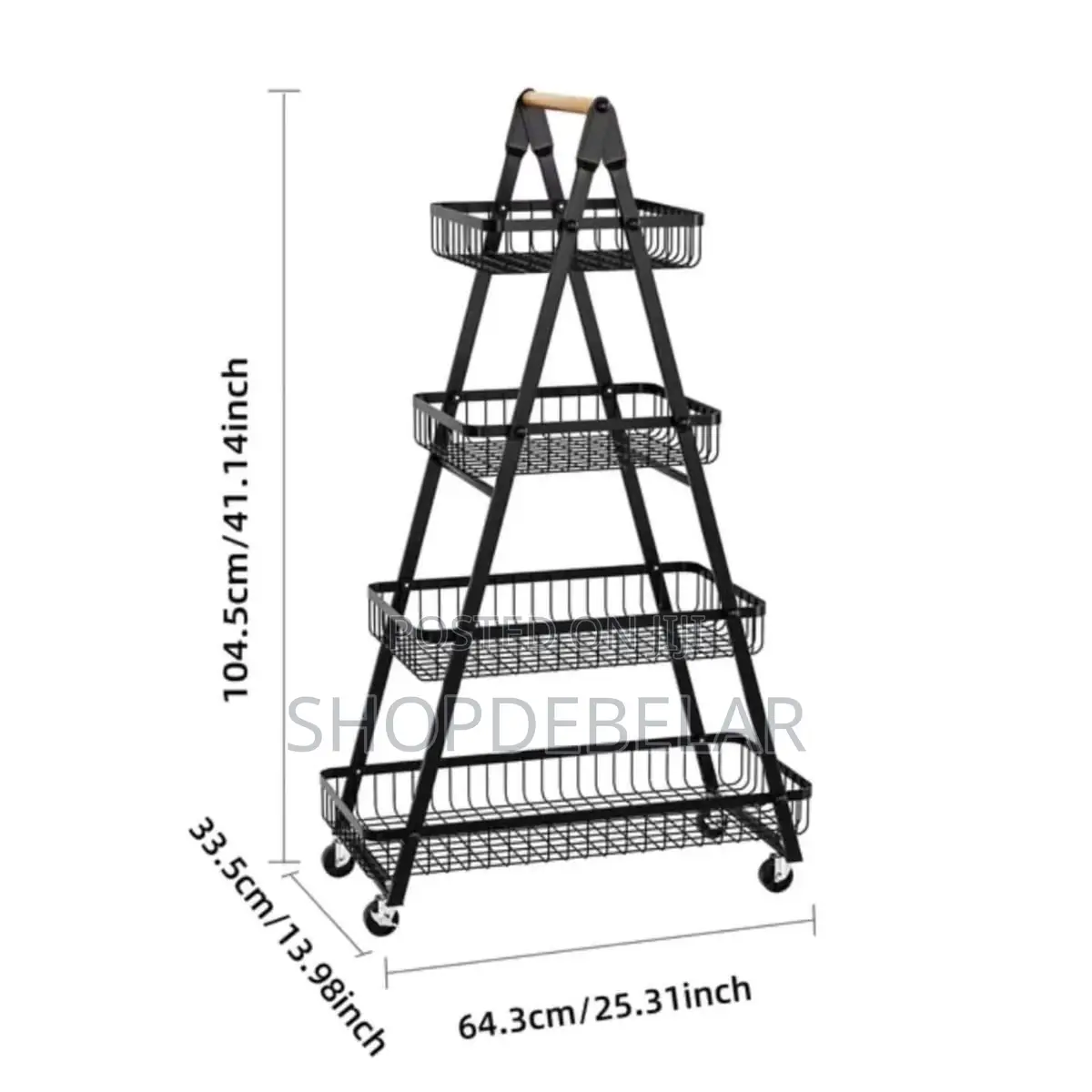 3-Tier Multipurpose Kitchen Trolley