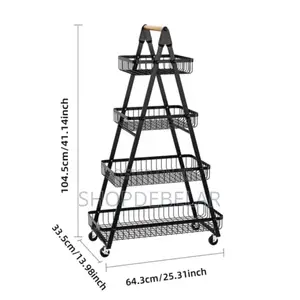 3-Tier Multipurpose Kitchen Trolley