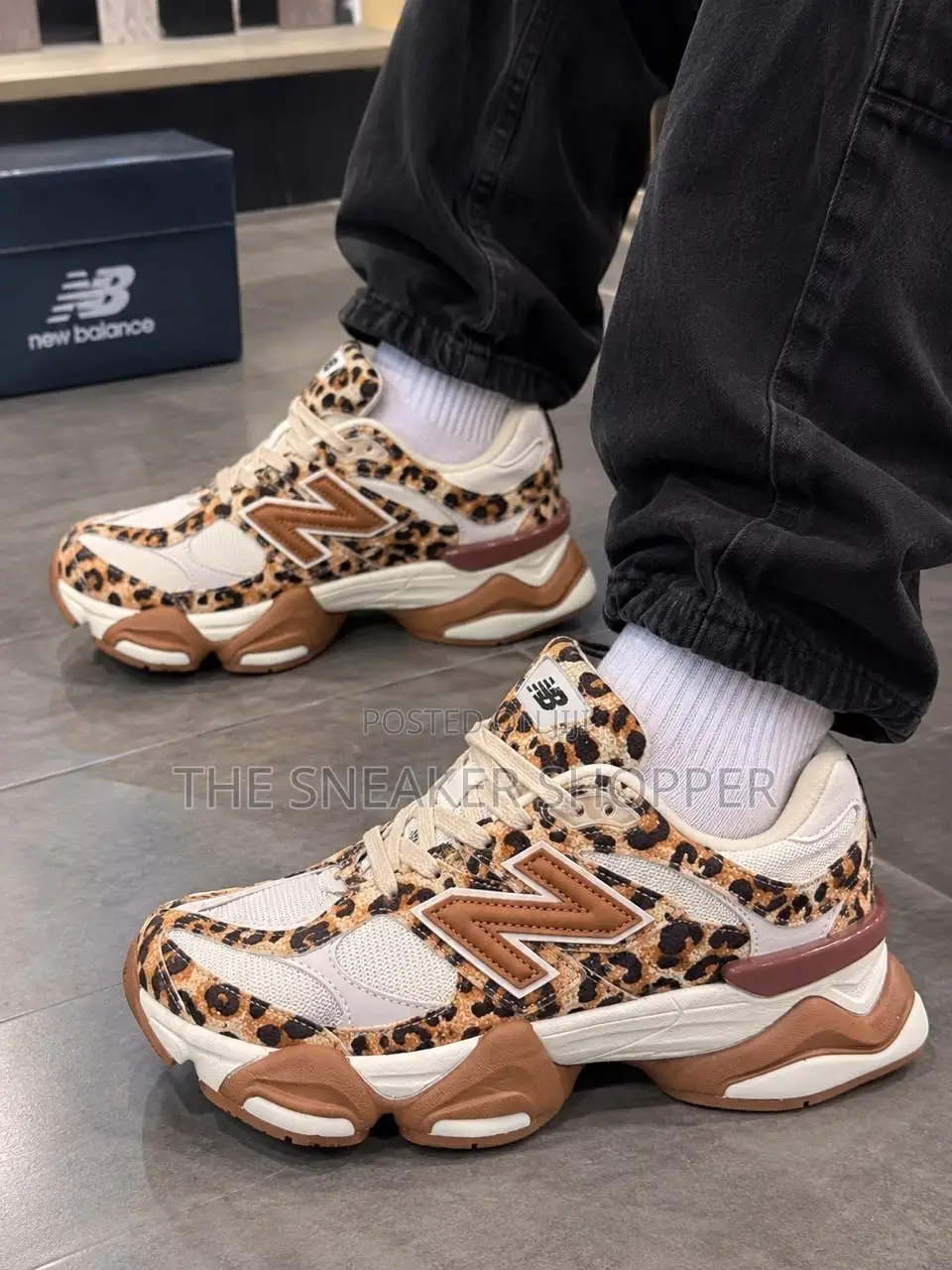 New Balance 9060 - Leopard Print / Brown / Beige