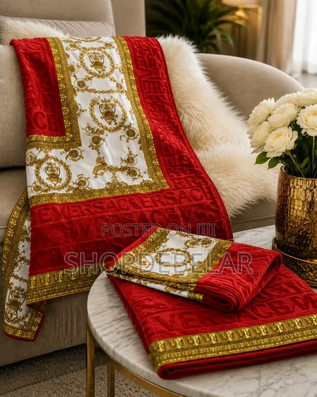 3in1 Set Versace Embroidered Towels