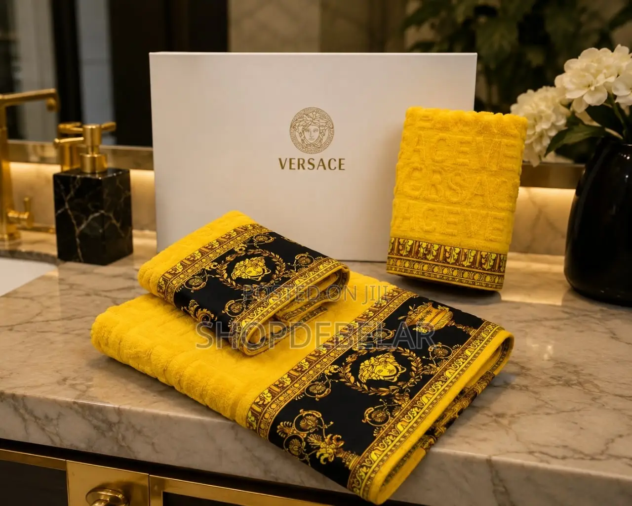 3in1 Set Versace Embroidered Towels